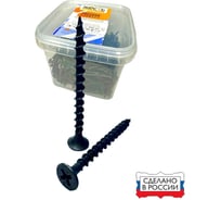 Саморез по дереву усиленный ЖЕСТЬ "Русский Саморез" черный, 3,5x55, 500 шт., контейнер УТ-00010840