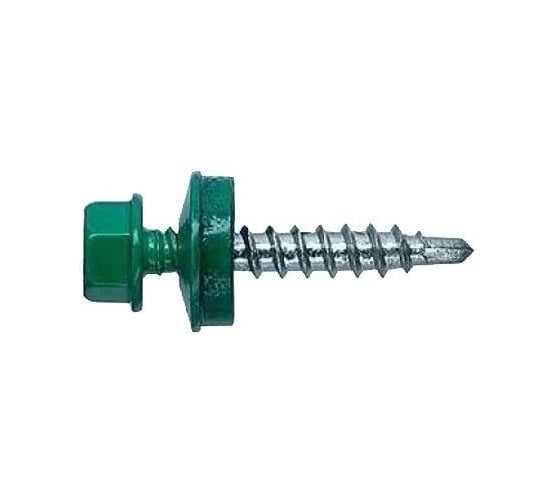 Саморез Haupt 4,8x35 мм, крашеный, 250 шт., зелёный опал (RAL 6026) 4673729052467 1