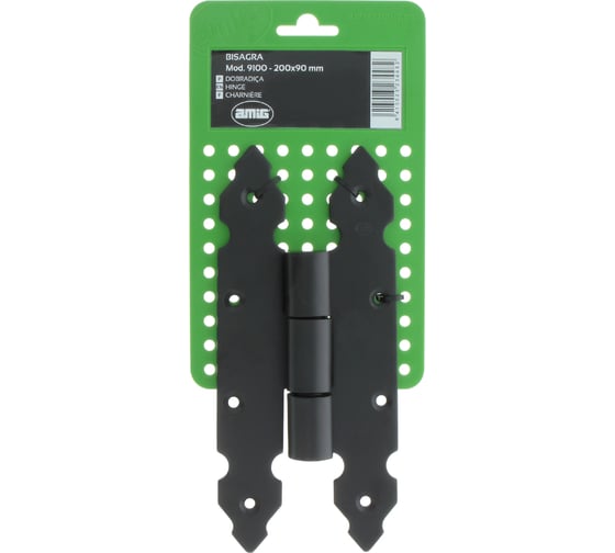 Накладная петля Amig черная 9100-200х90х4