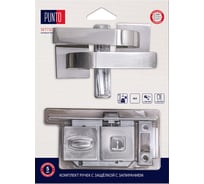 Комплект ручек с защелкой c запиранием PUNTO LM/A SET72K.QS52.TRENTO/HD SN-3 матовый никель 45735