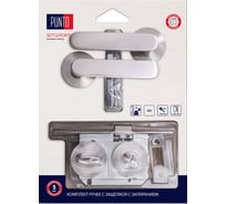 Комплект ручек с защелкой c запиранием PUNTO LM/A SET72R.RS52.PORTO/HD SN-3 матовый никель 45719