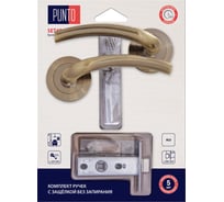 Комплект ручек с защелкой без запирания PUNTO LM/A SET45R.TLK52.LOGICA/HD ABG-6 бронза 45655