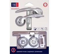 Комплект ручек с защелкой без запирания PUNTO LM/A SET45R.TL54.VIOLA/HD SN/CP-3 матовый никель/хром 45675