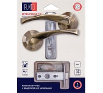 Комплект ручек с защелкой без запирания PUNTO LM/A SET45R.TLK52.CRONA/HD ABG-6 бронза 45643