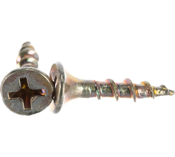 Саморезы для гипсокартона по дереву Steelfix 3,5х19 желтое цинкование, потайная головка, крупный шаг 915шт А-00131 1