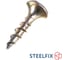 Саморезы для гипсокартона по дереву Steelfix 3,5х19 желтое цинкование, потайная головка, крупный шаг 915шт А-00131 2
