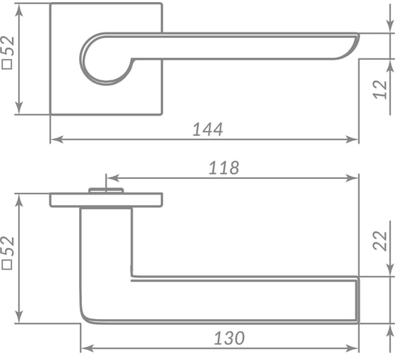 Ручка раздельная PUNTO K.ARC.Q52.STEP CP-8 хром 48867