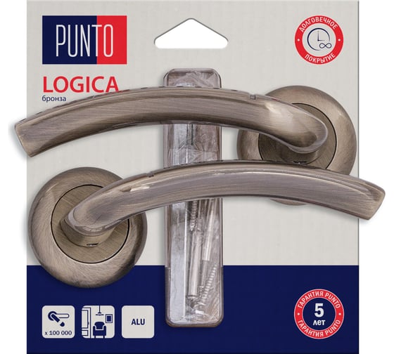 Ручка раздельная PUNTO LM/A R.TL54.LOGICA/HD ABG-6 бронза 45589 1