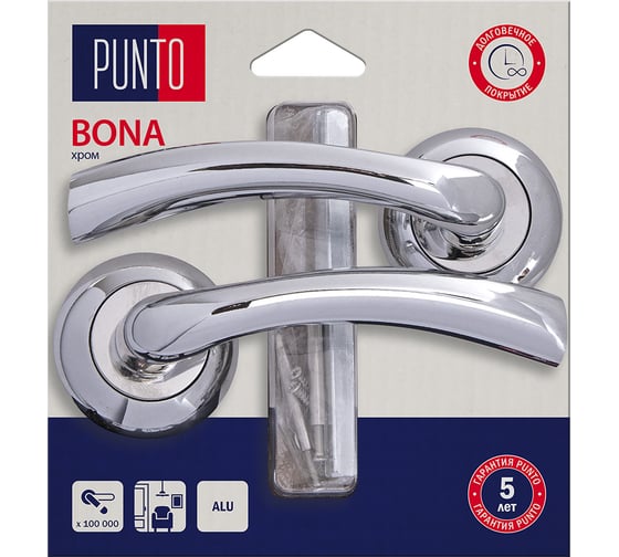 Ручка раздельная PUNTO LM/A R.TL54.BONA/HD CP-8 хром 45533