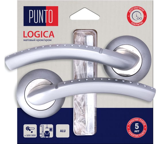 Ручка раздельная PUNTO LM/A R.TL54.LOGICA/HD SC/CP-16 матовый хром/хром 45591