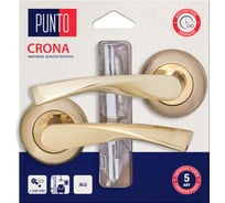 Ручка раздельная PUNTO LM/A R.TL54.CRONA/HD SG/GP-4 матовое золото/золото 45555
