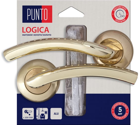 Ручка раздельная PUNTO LM/A R.TL54.LOGICA/HD SG/GP-4 матовое золото/золото 45593 1