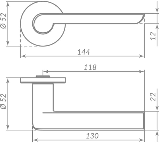 Ручка раздельная PUNTO R.ARC.R52.STEP BL-24 черный 48931