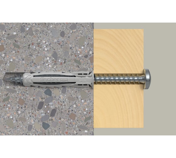 Дюбель для полнотелых материалов Fischer SX Plus 6x30 S PH TX (с шурупом 4,5x40 PH) (100 шт.) 567935