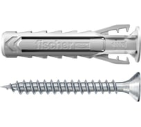 Дюбель для полнотелых материалов Fischer SX Plus 8x40 S (с шурупом 5,0x55 SK) (50 шт.) 568208
