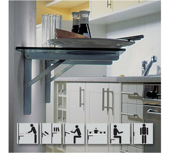 Складной кронштейн VORMANN Multi-Line 200х300х30х1,5 мм, оцинкованный, 200 кг 00152 300 Z