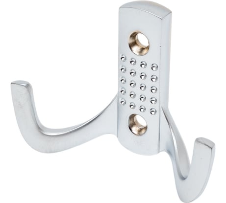 Крючок Tech-Krep/Zitar с перфорацией, 2-х рожковый, мат. хром 1 шт 129911