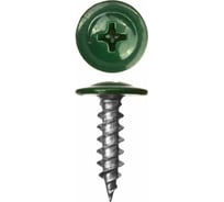 Саморез с прессшайбой ЖЕСТЬ острый, 4,2x19 мм, RAL6005, 500 шт., контейнер 500 мл УТ-00010151