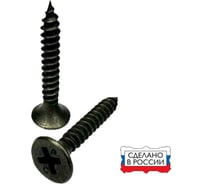 Саморез по металлу ЖЕСТЬ усиленный, черный (ГМ) 3,5x32 мм, 30 шт. "Русский Саморез", европодвес УТ-00010849