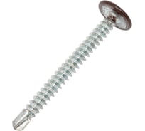 Саморез с прессшайбой ЖЕСТЬ сверло, 4,2x41 мм, RAL8017, 150 шт., контейнер 500 мл УТ-00010221