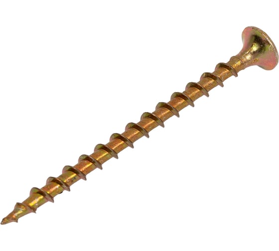 Саморез по дереву ЖЕСТЬ желтый цинк, 3,5x51 мм, 18 шт., европодвес УТ-00008867 1