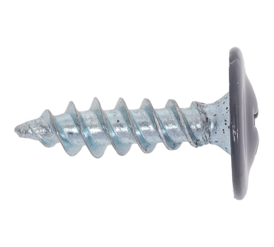 Саморез с прессшайбой ЖЕСТЬ острый, 4,2x16 мм, RAL7024, 20 шт., европодвес УТ-00010092 1