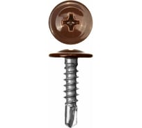 Саморез с прессшайбой ЖЕСТЬ сверло, 4,2x41 мм, RAL8017, 500 шт., контейнер 1150 мл УТ-00006941