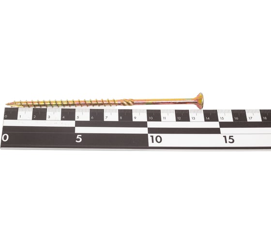 Саморез конструкционный ЖЕСТЬ потайн., Torx, желтый цинк, 6x140 мм, 4 шт., европодвес УТ-00010052