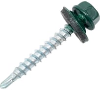 Кровельный саморез ЖЕСТЬ 4.8x35 мм, RAL6005, темно-зеленый, 8 шт., европодвес УТ-00009299