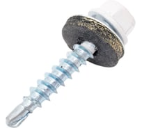 Кровельный саморез ЖЕСТЬ 4.8x29 мм, RAL9003, белый сигнальный, 10 шт., европодвес УТ-00002513