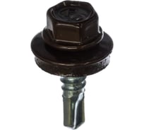 Кровельный саморез ЖЕСТЬ 5.5x19 мм, RAL8017, темно-коричневый, 70 шт., контейнер 280 мл УТ-00002711