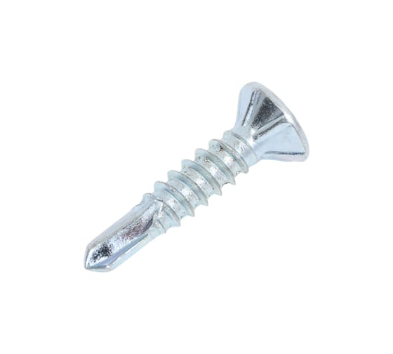 Саморез оконный ЖЕСТЬ со сверлом, белый цинк, 3,9x19 мм, 500 шт., контейнер 280 мл УТ-00002805 1