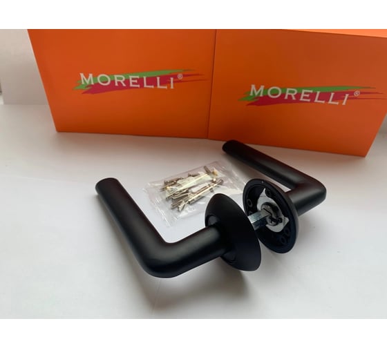 Дверная ручка MORELLI Колонна цвет-черный MH-03 BL-IND 9012845