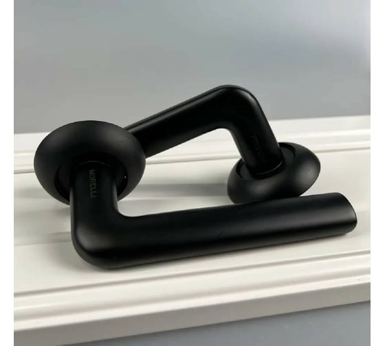 Дверная ручка MORELLI Колонна цвет-черный MH-03 BL-IND 9012845