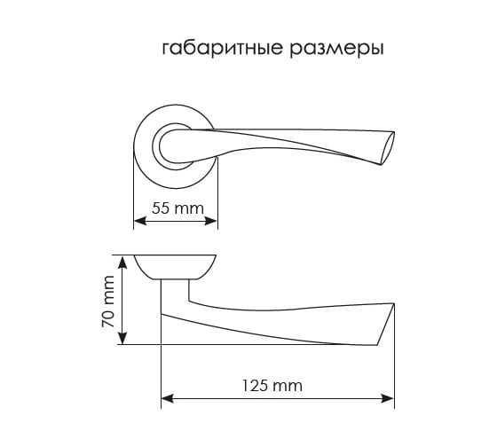 Дверная ручка MORELLI Капелла цвет-черный MH-01 BL 9012844