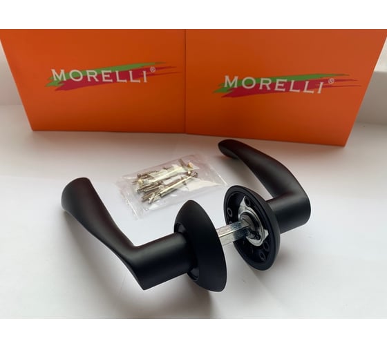 Дверная ручка MORELLI Капелла цвет-черный MH-01 BL 9012844