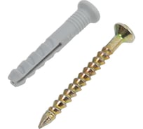 Дюбель-гвоздь ЖЕСТЬ полипропилен, 5x30 мм, потайн. манжета, 8 шт., европодвес УТ-00009508