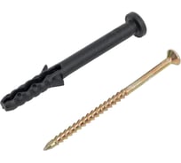 Дюбель-гвоздь ЖЕСТЬ полипропилен, 6x60 мм, грибовидная манжета, 8 шт., европодвес УТ-00009524