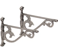 Комплект Lemax prof из 2 шт. Кронштейн для полок малый, черненый старинный цинк SET2(MF-140 BAZ)