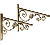 Комплект Lemax prof из 2 шт. Кронштейн для полок большой, оксидированная бронза SET2(MF-170 OAB)