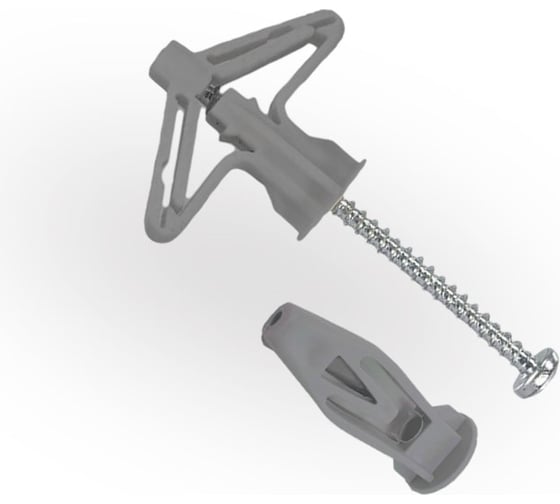 Дюбель ЖЕСТЬ OLA бабочка, полипроп., 10x50 мм, с шурупом, 50 шт., пакет ...