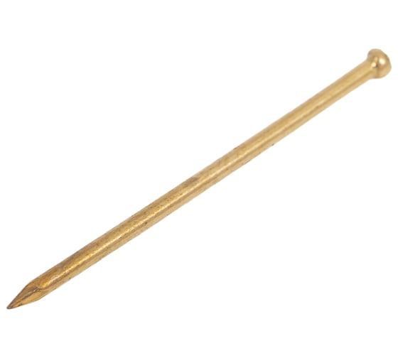 Гвозди финишные ЖЕСТЬ латунь, 1,2x30 мм, 0,05 кг, европодвес УТ-00008988 1