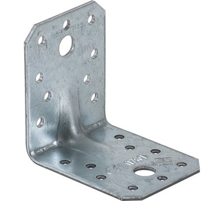 Крепежный особопрочный уголок с ребром VORMANN 70х70х55х2,5 мм, оцинкованный 70 931 000