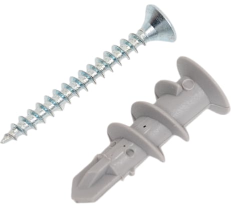 Дюбель DRIVA ЖЕСТЬ 14х32, полипропилен, со сверлом, с шурупом, 10 шт., европодвес УТ-00006120