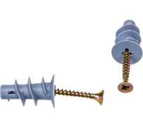 Дюбель DRIVA ЖЕСТЬ 15х23, нейлон, без сверла, с шурупом, 40 шт., пакет УТ-00008588