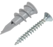 Дюбель DRIVA ЖЕСТЬ 12х32, нейлон, со сверлом, с шурупом, 10 шт., европодвес УТ-00008580