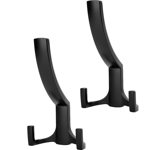 Комплект из 2 шт. мебельный крючок Kerron KR 0340 BL, матовый черный SET2(KR 0340 BL) 1