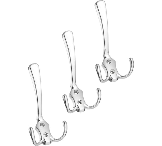 Комплект крючков Kerron 3 шт. KR 0050, хром SET(KR 0050) 1