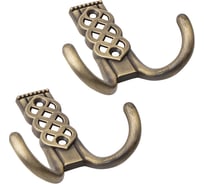 Комплект крючков Kerron 2 шт. KR 0301 MAB, античная бронза SET(KR 0301 MAB)
