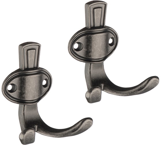 Комплект крючков Kerron 2 шт. KR 0311 BAZ, старинный цинк SET(KR 0311 BAZ) 1